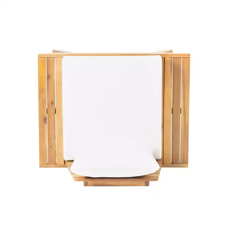 Okak Boho Fauteuil de club sans accoudoirs rembourré, chaises de piscine en forme de A pour jardin, véranda et arrière-cour, mobilier de patio rustique