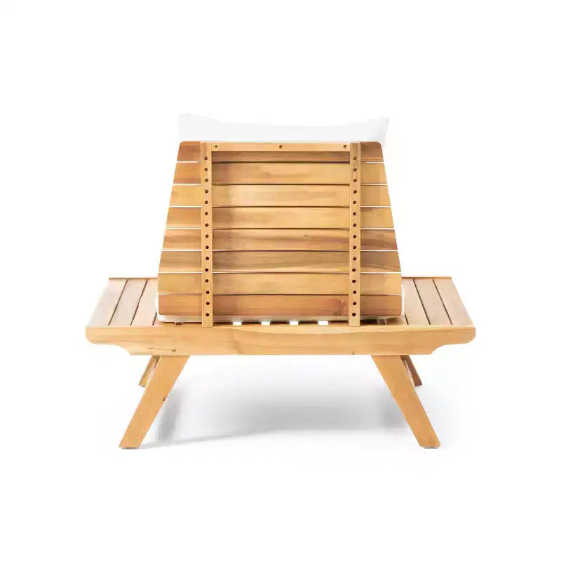 Okak Boho Fauteuil de club sans accoudoirs rembourré, chaises de piscine en forme de A pour jardin, véranda et arrière-cour, mobilier de patio rustique