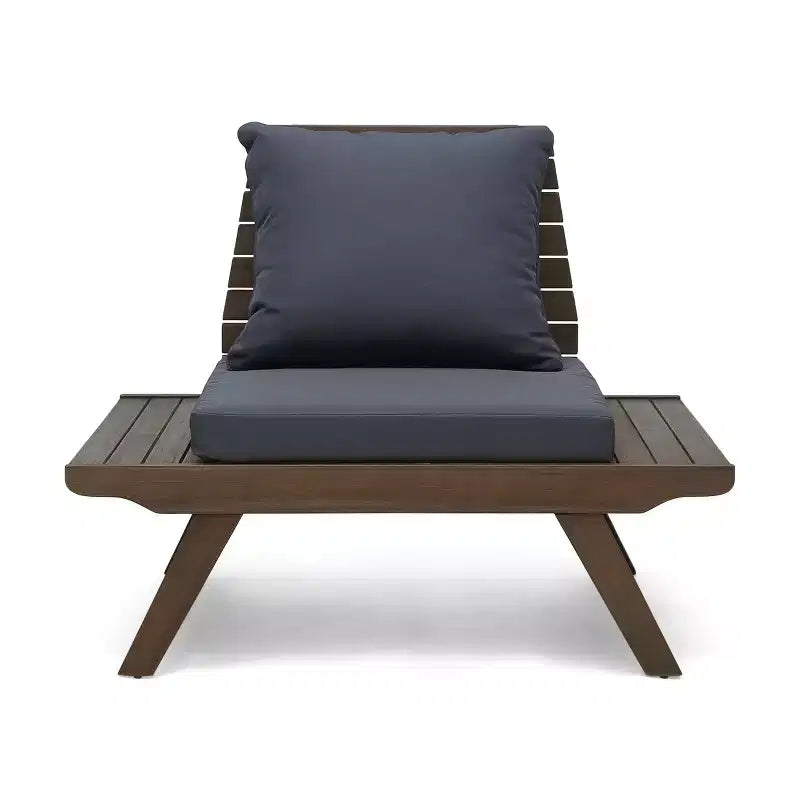 Okak Boho Fauteuil de club sans accoudoirs rembourré, chaises de piscine en forme de A pour jardin, véranda et arrière-cour, mobilier de patio rustique