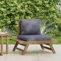 Okak Boho Fauteuil de club sans accoudoirs rembourré, chaises de piscine en forme de A pour jardin, véranda et arrière-cour, mobilier de patio rustique