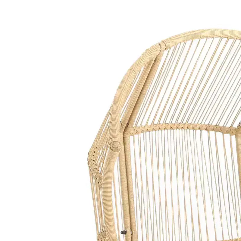 Fauteuil suspendu de jardin Okak 20, en rotin tressé, fauteuil planeur, fauteuil d'appoint surdimensionné pour porche, jardin et arrière-cour, chaise longue moderne et rustique