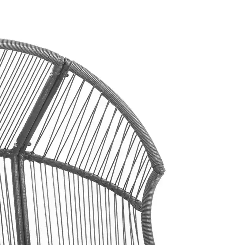 Fauteuil suspendu de jardin Okak 20, en rotin tressé, fauteuil planeur, fauteuil d'appoint surdimensionné pour porche, jardin et arrière-cour, chaise longue moderne et rustique
