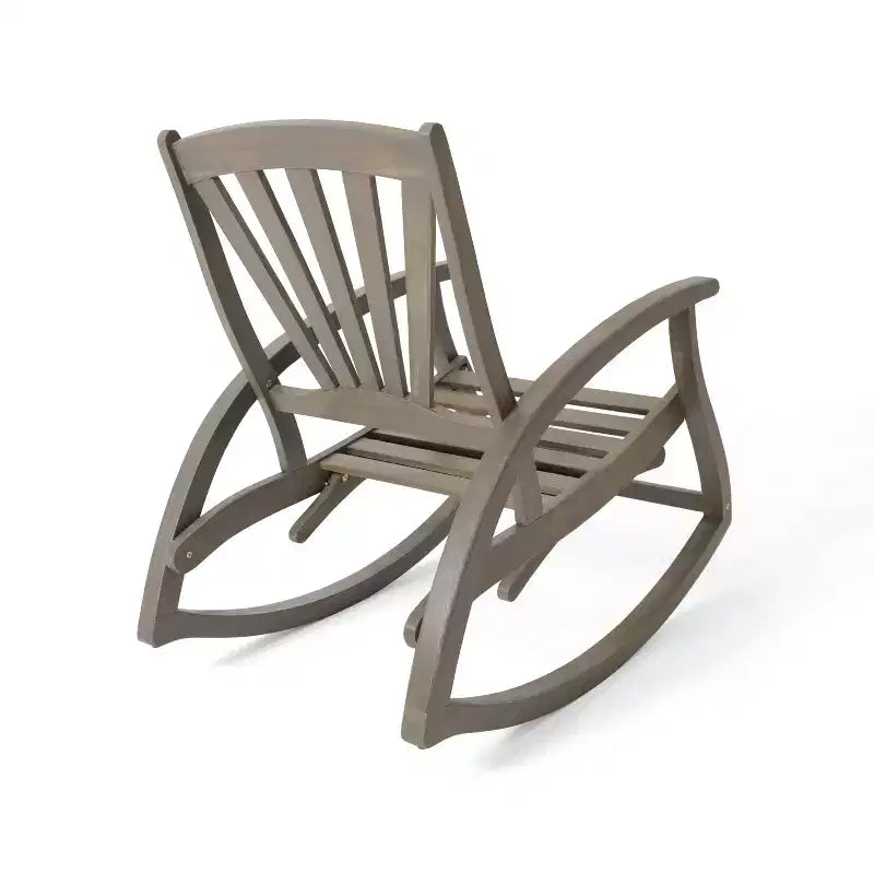 Fauteuil inclinable Okak Sleek Boho en acacia avec repose-pieds rétractable pour jardin, véranda et cour arrière, chaise longue d'extérieur