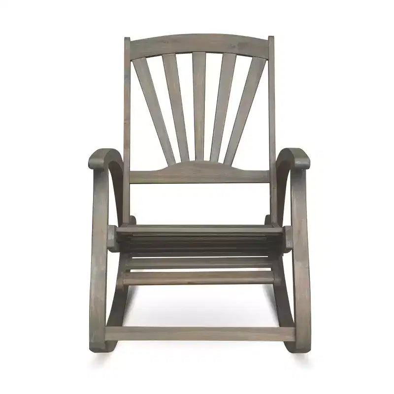 Fauteuil inclinable Okak Sleek Boho en acacia avec repose-pieds rétractable pour jardin, véranda et cour arrière, chaise longue d'extérieur