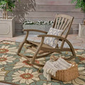 Fauteuil inclinable Okak Sleek Boho en acacia avec repose-pieds rétractable pour jardin, véranda et cour arrière, chaise longue d'extérieur