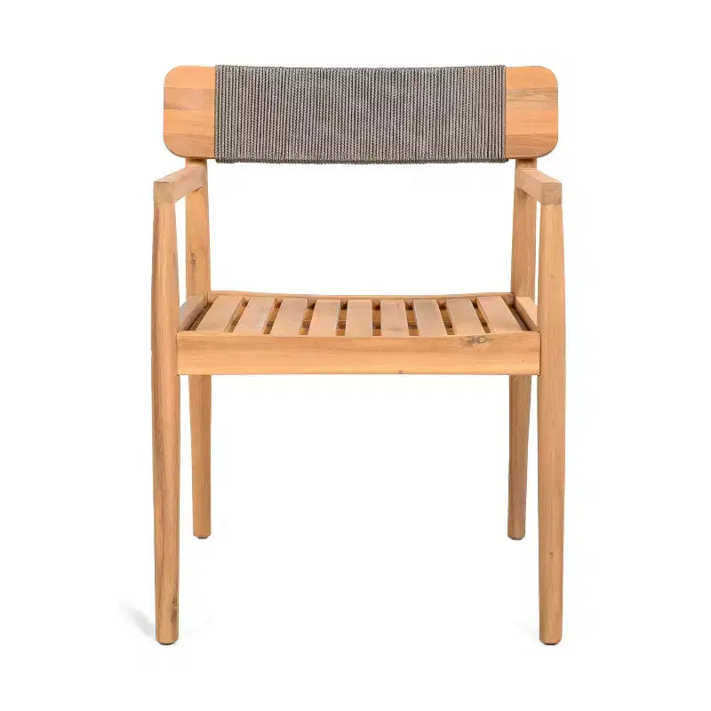Okak 17.2 Chaises de salle à manger de patio en acacia de qualité supérieure, chaises d'appoint rustiques, lot de 2, fauteuil d'extérieur pour porche, jardin et arrière-cour, mobilier de patio, teck