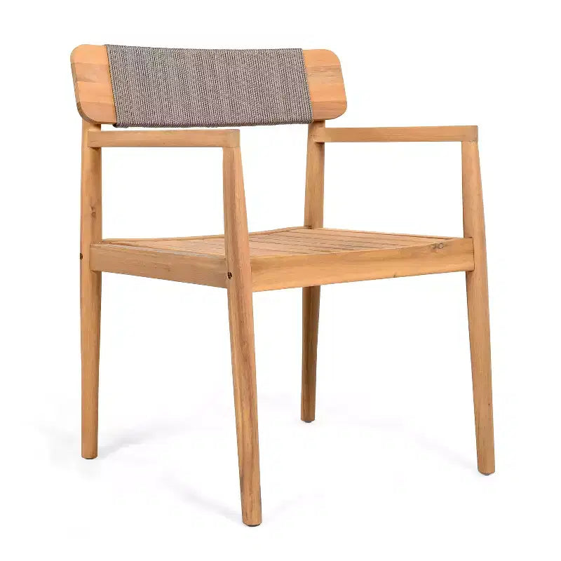 Okak 17.2 Chaises de salle à manger de patio en acacia de qualité supérieure, chaises d'appoint rustiques, lot de 2, fauteuil d'extérieur pour porche, jardin et arrière-cour, mobilier de patio, teck