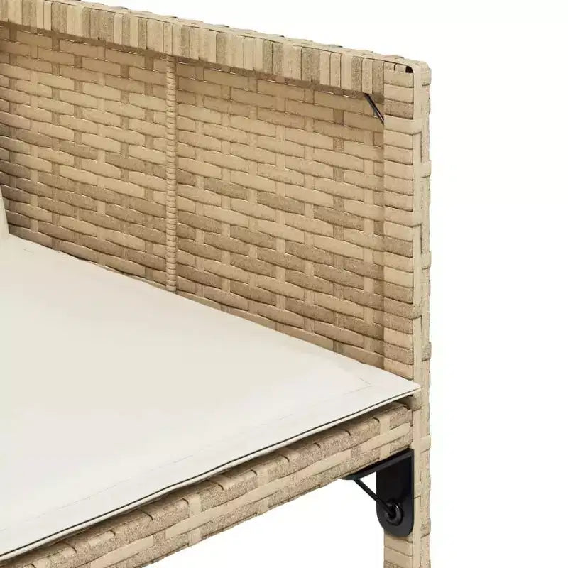 vidaXL Chaises de jardin - Coussins Inclus, Résine tressée Beige, Mobilier d'extérieur, Ensemble 4 pièces - Chaises Pliantes Compactes avec Housses Amovibles