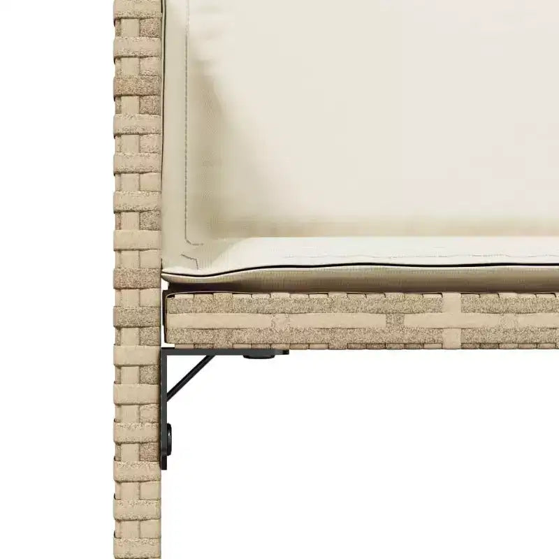 vidaXL Chaises de jardin - Coussins Inclus, Résine tressée Beige, Mobilier d'extérieur, Ensemble 4 pièces - Chaises Pliantes Compactes avec Housses Amovibles