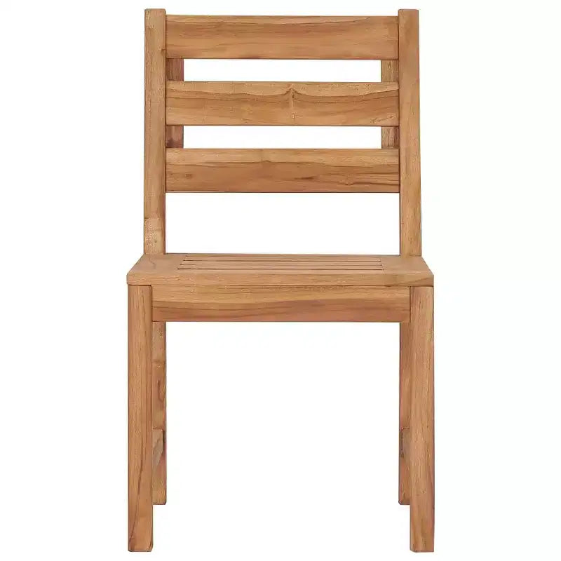 vidaXL Chaises de jardin 2 pcs en teck massif - Mobilier d'extérieur pour jardin, terrasse ou patio avec dossier confortable et look raffiné
