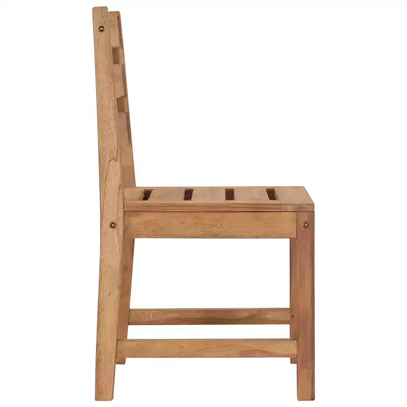 vidaXL Chaises de jardin 2 pcs en teck massif - Mobilier d'extérieur pour jardin, terrasse ou patio avec dossier confortable et look raffiné