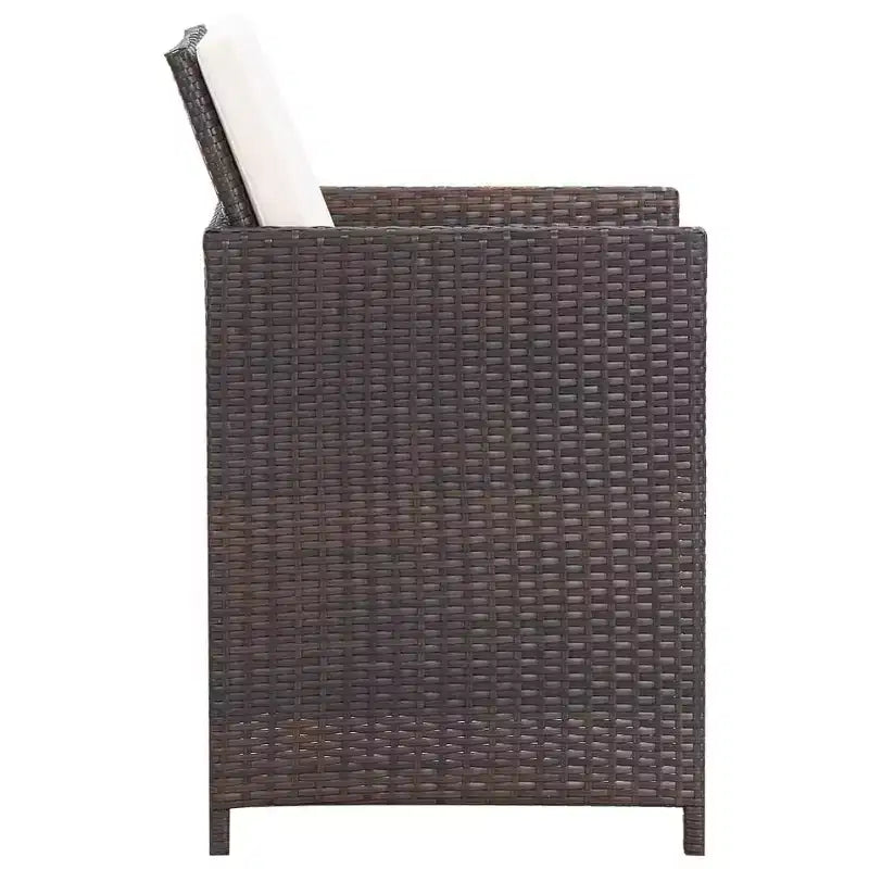 vidaXL Chaises de jardin avec coussins 2 pcs Résine tressée marron