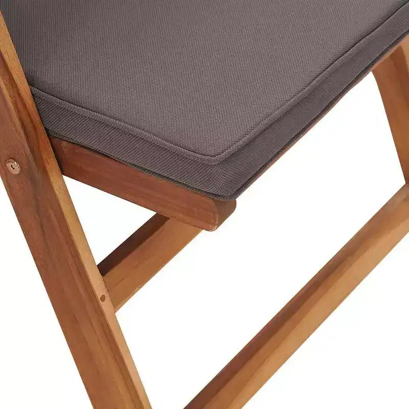 vidaXL Chaises de jardin inclinables en teck massif avec coussins – Luxueuses, dossiers réglables, faciles à plier et à ranger, idéales pour l'extérieur