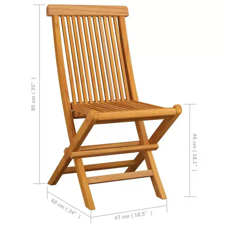 vidaXL Chaises de Patio Pliantes en Bois, Bois de Teck Massif, Ensemble Complet de 4, avec Coussins d'Assise Taupe, Légères, Portables, Faciles à Nettoyer, Confortables