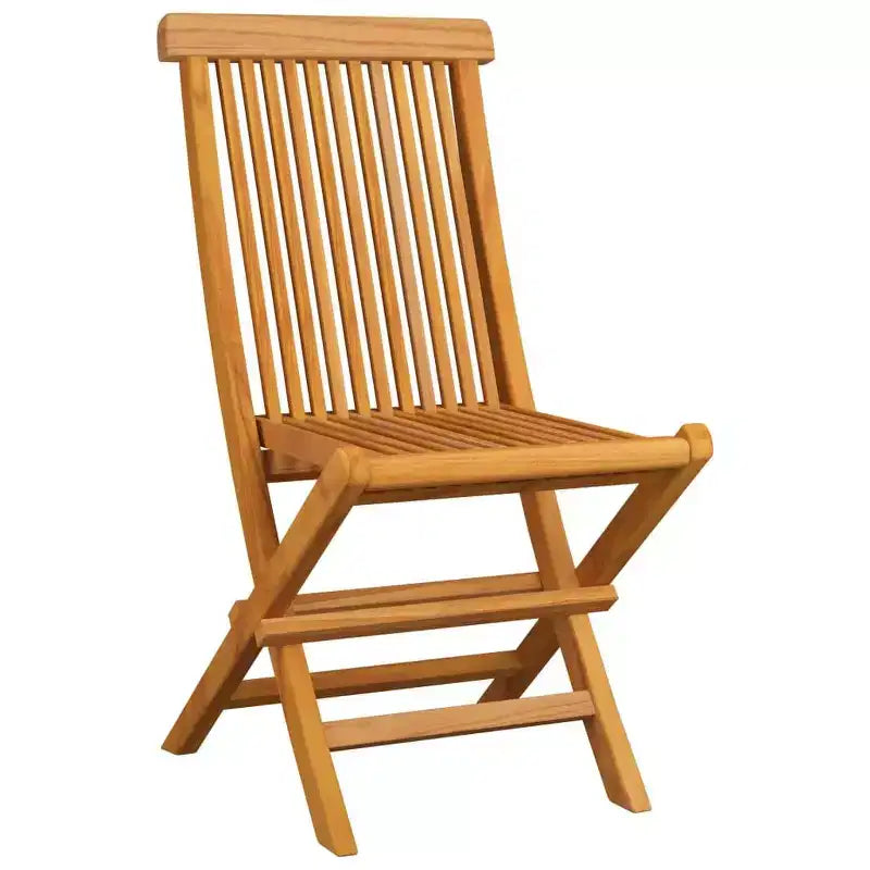 vidaXL Chaises de Patio Pliantes en Bois, Bois de Teck Massif, Ensemble Complet de 4, avec Coussins d'Assise Taupe, Légères, Portables, Faciles à Nettoyer, Confortables