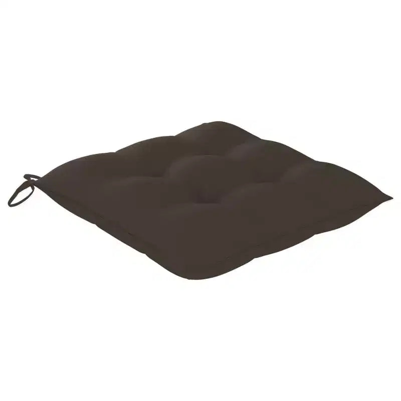 vidaXL Chaises de Patio Pliantes en Bois, Bois de Teck Massif, Ensemble Complet de 4, avec Coussins d'Assise Taupe, Légères, Portables, Faciles à Nettoyer, Confortables
