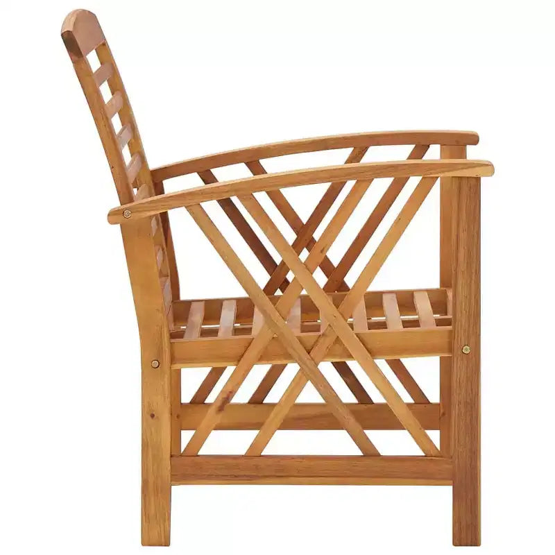 vidaXL Ensemble de 2 chaises de jardin Bois naturel Bois d'acacia massif - Marron