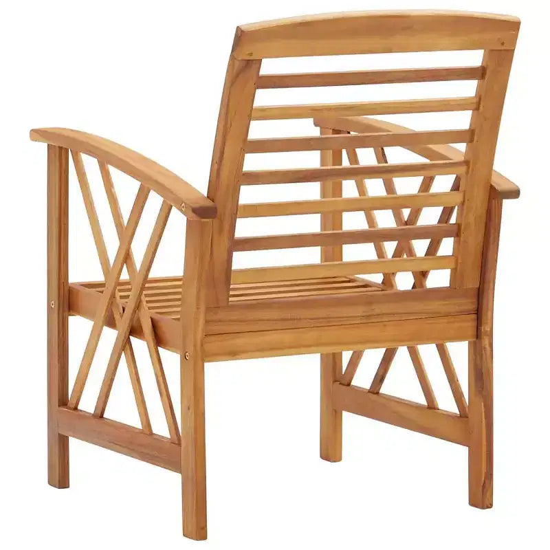 vidaXL Ensemble de 2 chaises de jardin Bois naturel Bois d'acacia massif - Marron
