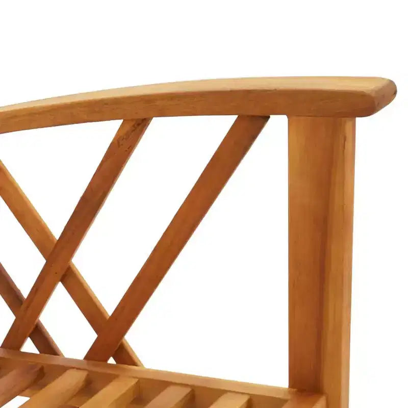 vidaXL Ensemble de 2 chaises de jardin Bois naturel Bois d'acacia massif - Marron