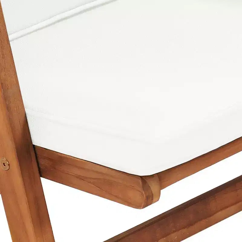 vidaXL Ensemble de chaises de jardin inclinables, Bois de teck, Coussins crème, Dossier réglable sur 5 positions, Pliables pour un gain de place, Résistantes aux intempéries, Balcon, Bord de piscine
