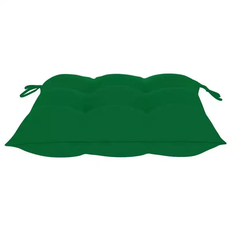 vidaXL Chaises de salle à manger de jardin 4 pcs avec coussins verts - Bois de teck massif - Meubles empilables d'extérieur/d'intérieur