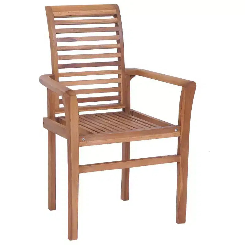 vidaXL Chaises de salle à manger de jardin 2 pcs avec coussins gris - Bois de teck massif - Design ergonomique pour jardin, terrasse, salle à manger - 24,4x22,2x37