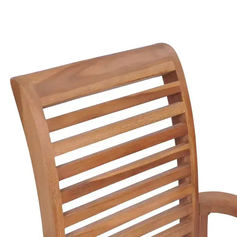 vidaXL Chaises de salle à manger de jardin 2 pcs avec coussins gris - Bois de teck massif - Design ergonomique pour jardin, terrasse, salle à manger - 24,4x22,2x37