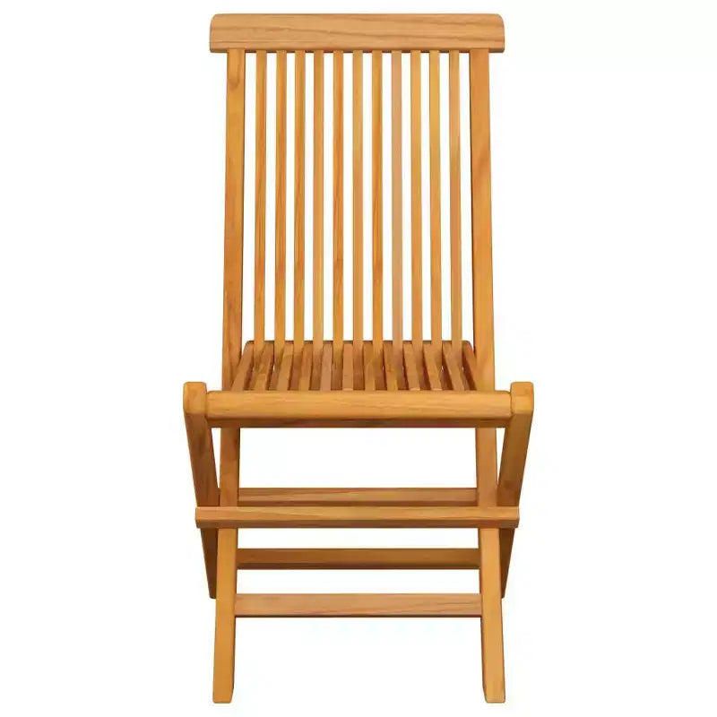 vidaXL Chaises de jardin 4 pcs – Pliantes, Bois de teck, Coussins bleus, Sièges d'extérieur confortables