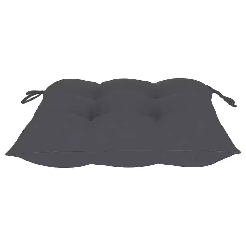 vidaXL Chaises de salle à manger en bois de teck massif - Lot de 4 avec coussins anthracite - Sièges ergonomiques empilables en bois pour intérieur et extérieur