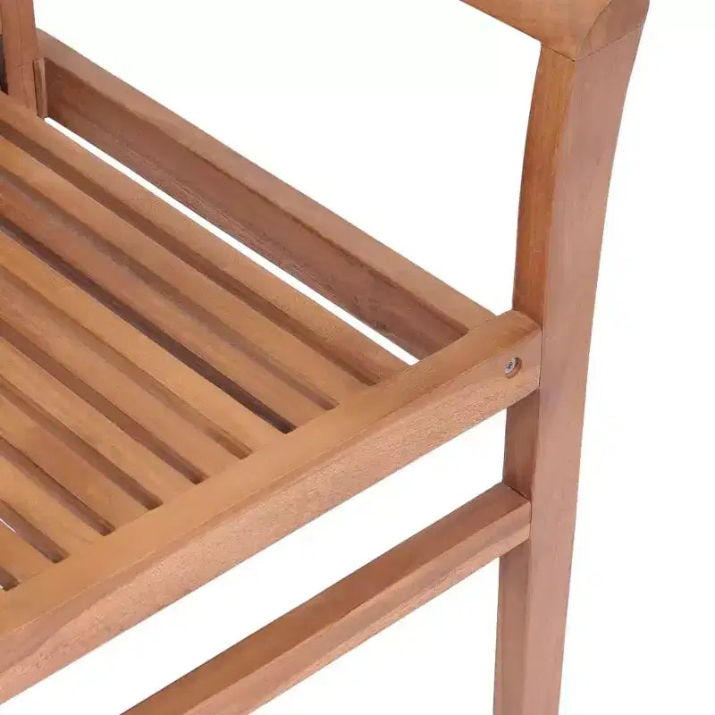vidaXL Chaises de salle à manger en bois de teck massif - Lot de 4 avec coussins anthracite - Sièges ergonomiques empilables en bois pour intérieur et extérieur