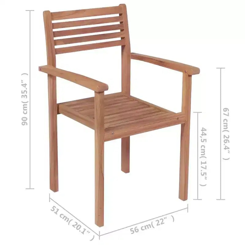 vidaXL Chaises de Jardin Élégantes en Teck avec Coussins Gris, Mobilier d'Extérieur Durable pour Maisons, Bureaux, Bars, Cafés, Empilables pour un Rangement Facile