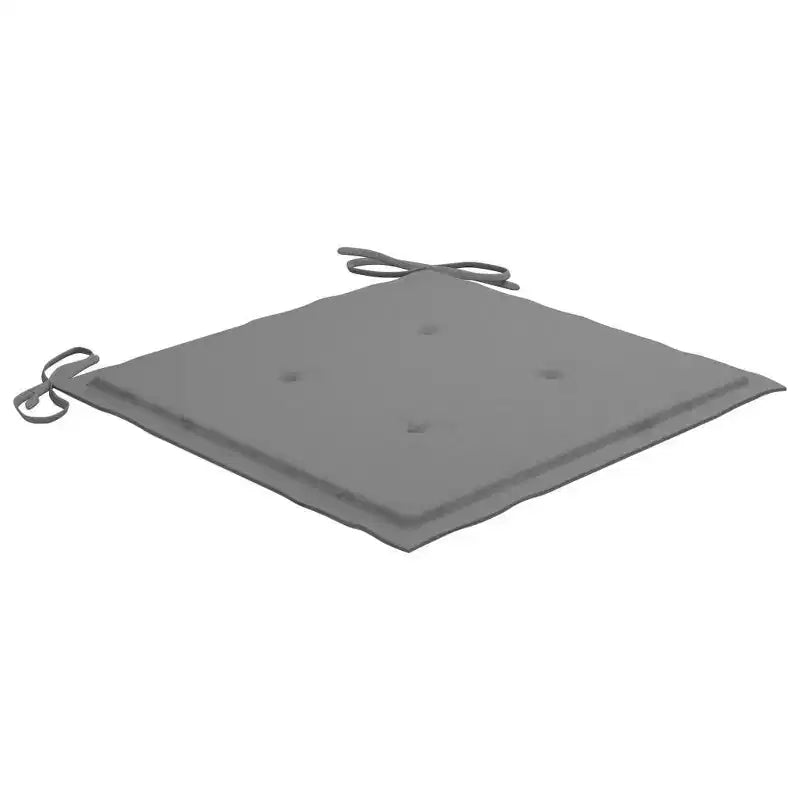 vidaXL Chaises de Jardin Élégantes en Teck avec Coussins Gris, Mobilier d'Extérieur Durable pour Maisons, Bureaux, Bars, Cafés, Empilables pour un Rangement Facile