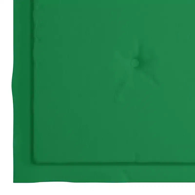 vidaXL Lot de 4 chaises de patio en bois de teck massif avec coussins verts - Meubles d'extérieur polyvalents - Poncé finement et résistant aux intempéries