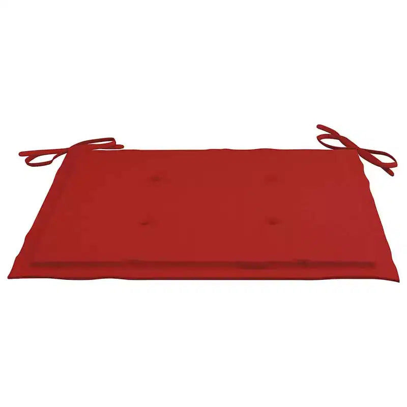 vidaXL Chaises de jardin empilables en teck massif avec coussins rouges, ensemble de mobilier d'extérieur pour jardins et terrasses, lot de 4