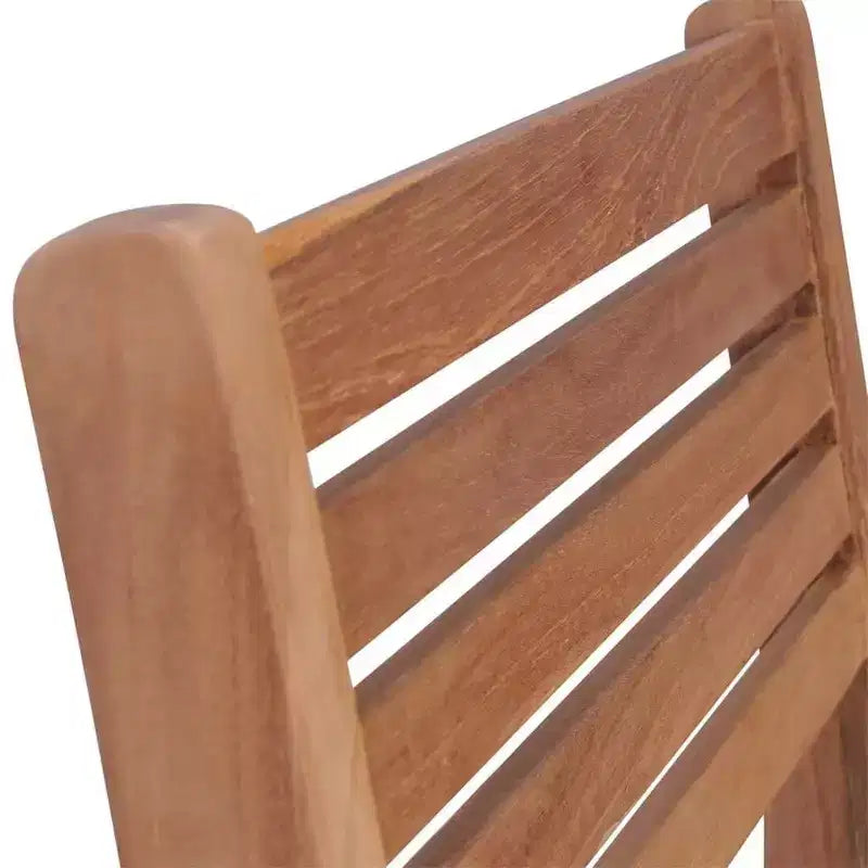 vidaXL Chaises de jardin empilables en teck massif avec coussins rouges, ensemble de mobilier d'extérieur pour jardins et terrasses, lot de 4