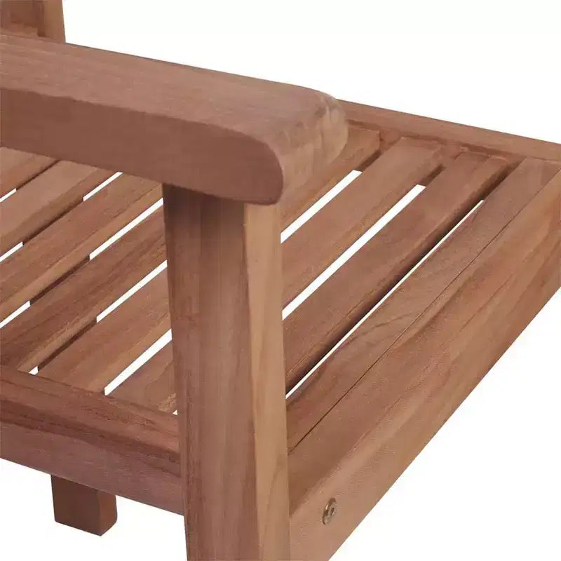 vidaXL Lot de 2 chaises de patio avec coussins beiges - Meubles d'extérieur empilables en bois de teck massif - Idéal pour les maisons, les bureaux, les bars et les cafés