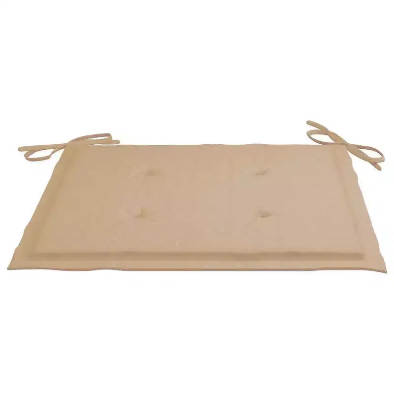 vidaXL Lot de 2 chaises de patio avec coussins beiges - Meubles d'extérieur empilables en bois de teck massif - Idéal pour les maisons, les bureaux, les bars et les cafés