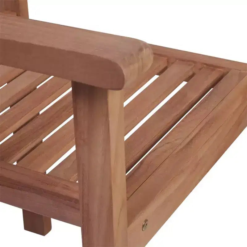 vidaXL Lot de 4 chaises de jardin avec coussins crème, mobilier d'extérieur, construction en teck durable, design empilable, résistant aux intempéries