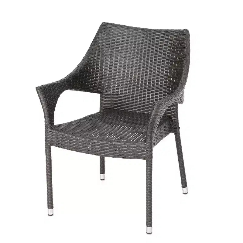 Chaises empilables GDFStudio Norma en osier tressé avec cadre en fer
