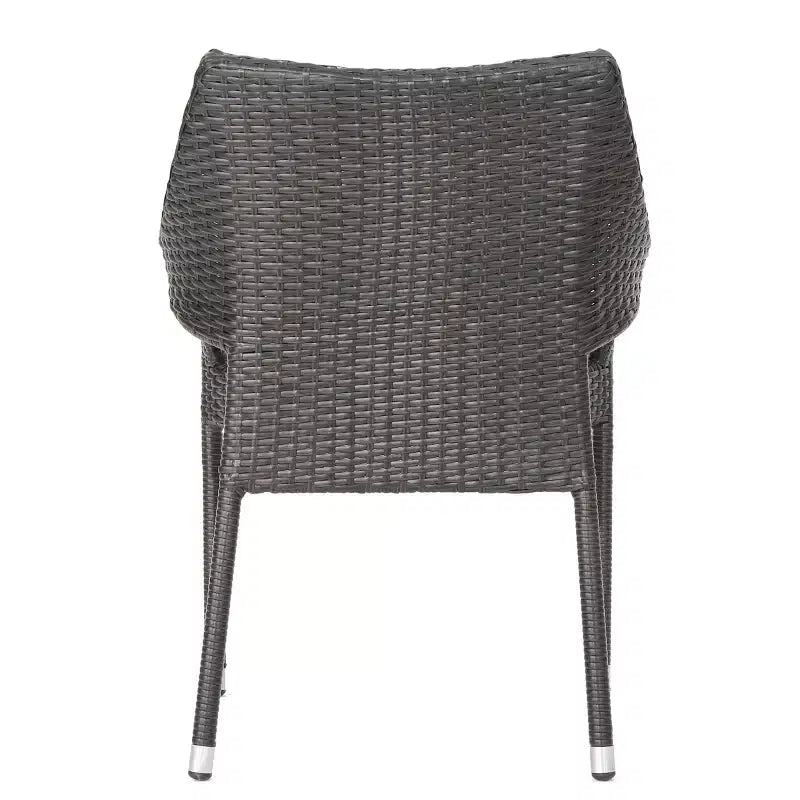 Chaises empilables GDFStudio Norma en osier tressé avec cadre en fer
