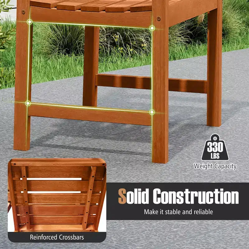 Lot de 2/4 chaises de patio Costway avec dossiers inclinés et assises à lattes pour terrasse