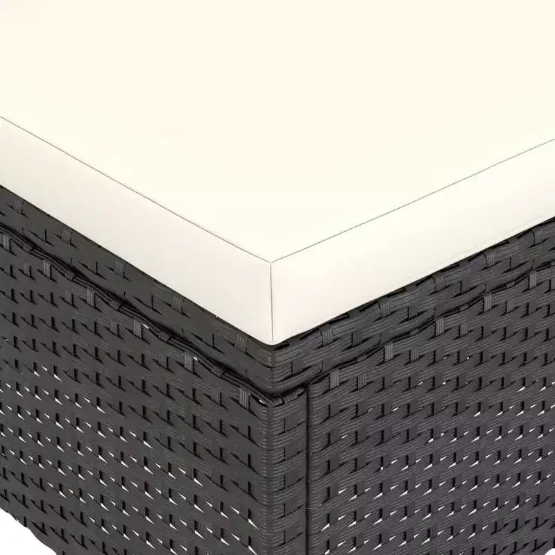 vidaXL Ensemble de 4 chaises et tabourets de jardin en résine tressée Noir - Noir