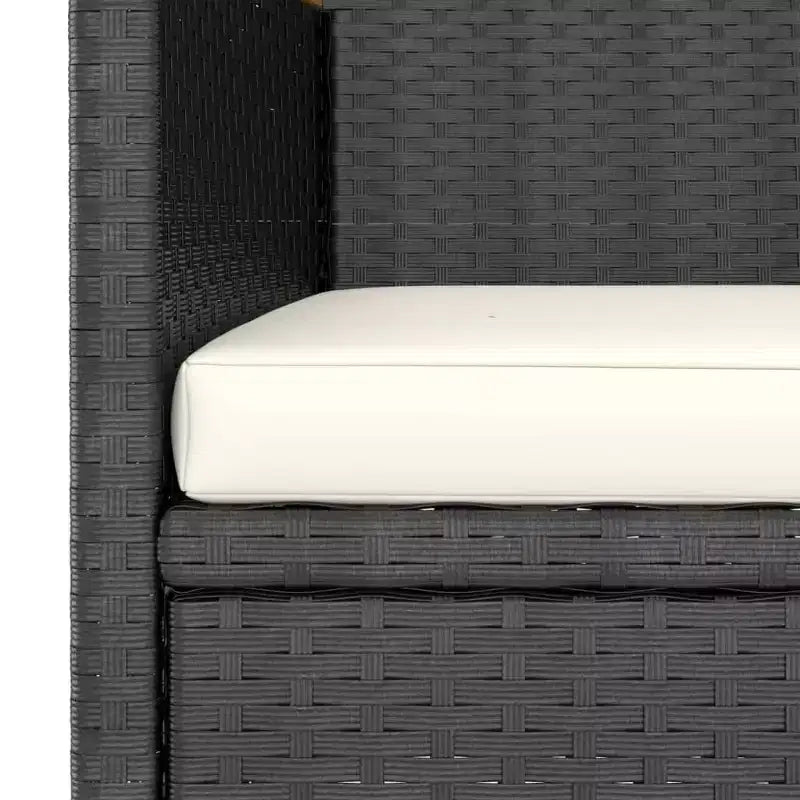 vidaXL Ensemble de 4 chaises et tabourets de jardin en résine tressée Noir - Noir