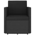 vidaXL Patio Chair with Cushions - Stylish Poly Rattan Outdoor Furniture, Black, Comfortable and Durable for Garden, Balcony and Patio Setting