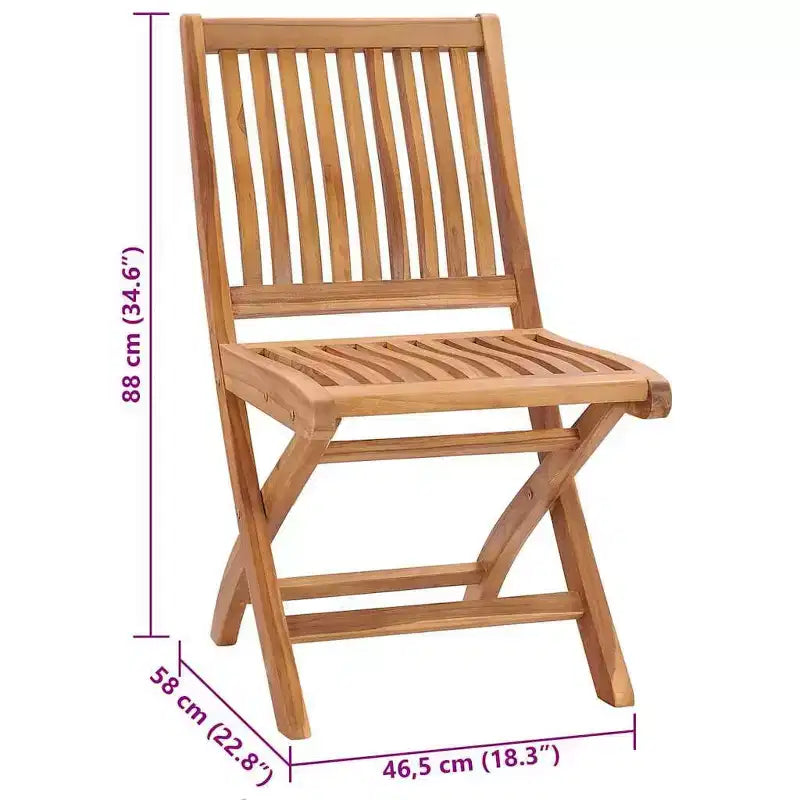 vidaXL Lot de 2 chaises de jardin pliantes en bois d'acacia massif avec coussins taupe – Sièges d'extérieur durables en teck pour jardins, patios, terrasses et cafés