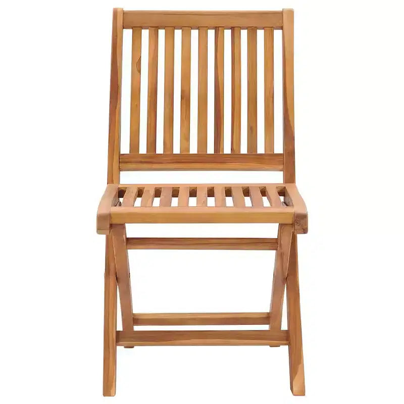 vidaXL Lot de 2 chaises de jardin pliantes en bois d'acacia massif avec coussins taupe – Sièges d'extérieur durables en teck pour jardins, patios, terrasses et cafés