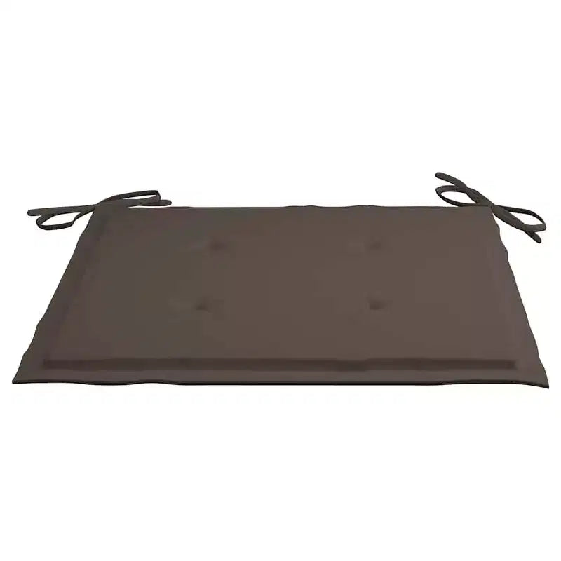 vidaXL Lot de 2 chaises de jardin pliantes en bois d'acacia massif avec coussins taupe – Sièges d'extérieur durables en teck pour jardins, patios, terrasses et cafés