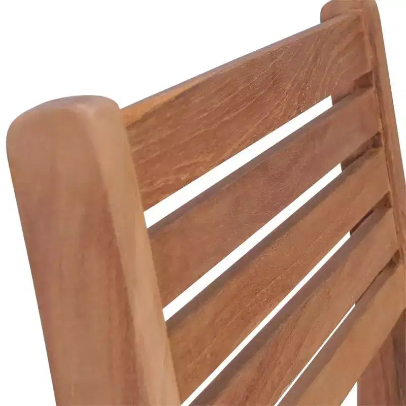 vidaXL Chaises de jardin empilables en teck massif avec coussins - Lot de 6, Montage facile, Assise extérieure confortable, Résistantes aux intempéries et durables