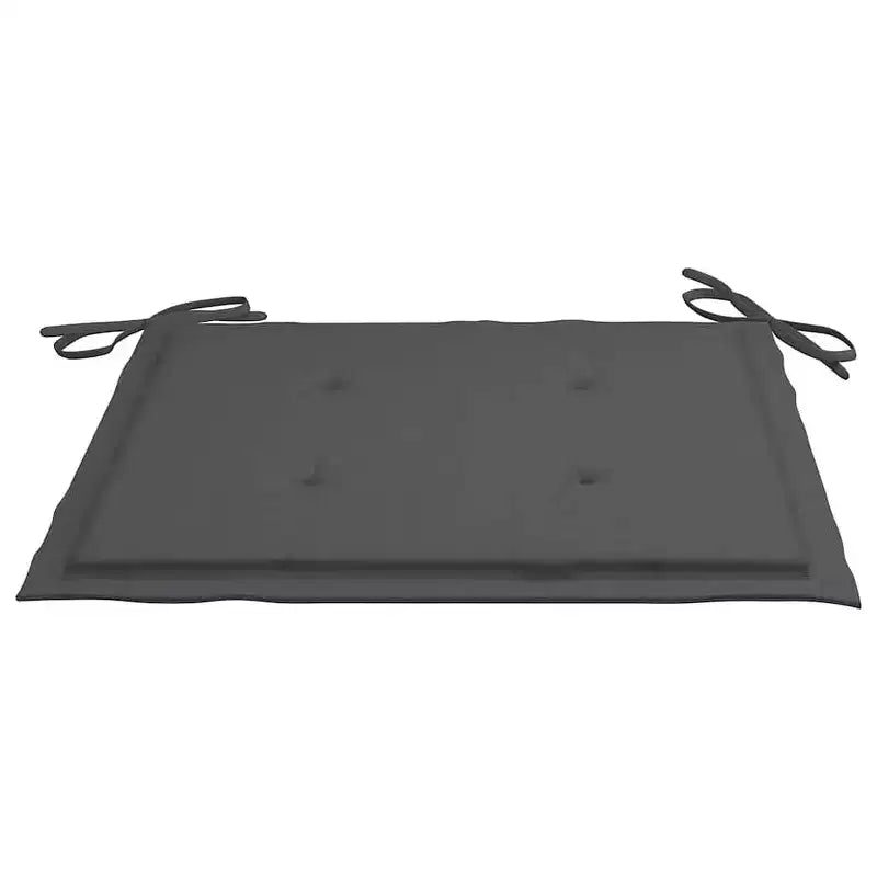 vidaXL Chaises de jardin empilables avec coussins - 8 pièces, bois de teck massif, adaptées pour la maison, le bureau, le bar, le café, l'extérieur, rangement facile, anthracite