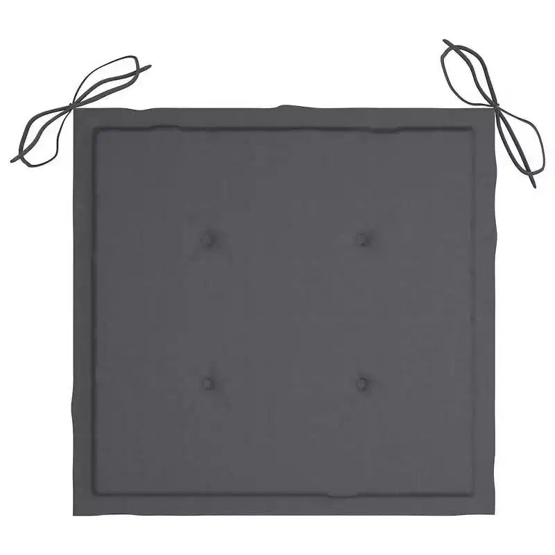 vidaXL Chaises de jardin empilables avec coussins - 8 pièces, bois de teck massif, adaptées pour la maison, le bureau, le bar, le café, l'extérieur, rangement facile, anthracite